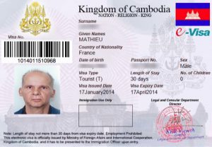 e-visa pour le Cambodge